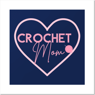 Crochet Mom Gift Crochet Gifts Pink Yarn Crochet Hook Posters and Art